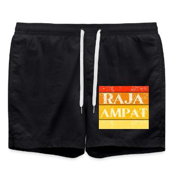 Beauty of Raja Ampat - Swim Trunks - black - Front - AI Model Male 185 light (185cm)