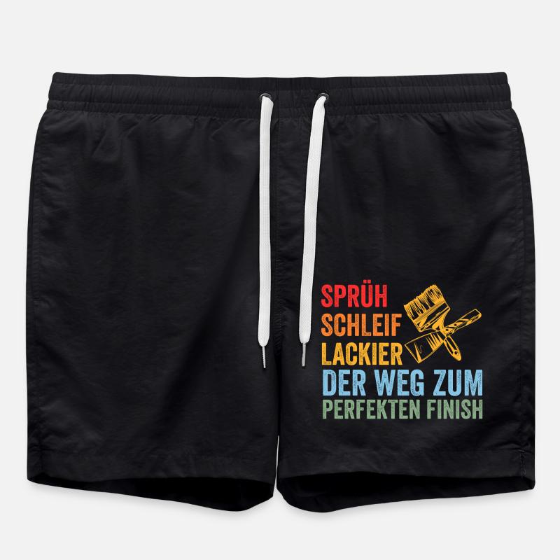 Car Painter Vehicle Painter Painter - Swim Trunks - black