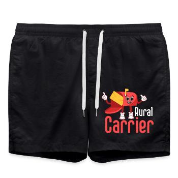 Rural Carrier Mailman Postal Worker - Badeshorts - Schwarz - Vorne - AI Model Male 185 light (185cm)