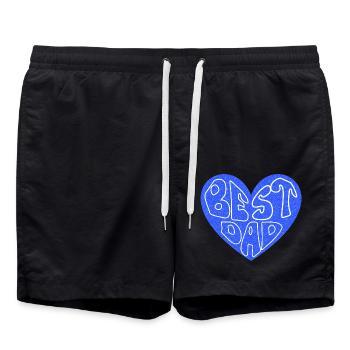 Best Dad - Swim Trunks - black - Front - AI Model Male 185 light (185cm)