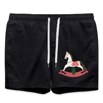 Cheval à bascule Noël - Short de bain - noir - Devant - AI Model Male 185 light (185cm)