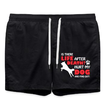 Hurt My Dog And Find Out - Swim Trunks - black - Front - AI Model Male 185 light (185cm)