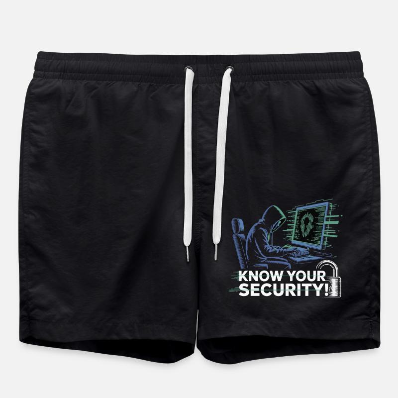 KNOW YOUR SECURITY - Swim Trunks - black