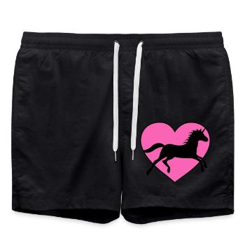 Unicorn Love - Swim Trunks - black - Front - AI Model Male 185 light (185cm)