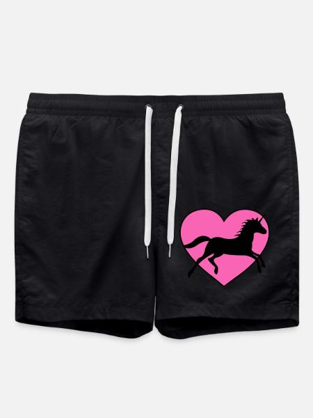 Unicorn Love - Swim Trunks - black