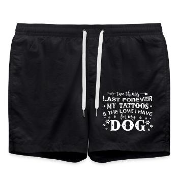 The Love I Have For My Dog - Swim Trunks - black - Front - AI Model Male 185 light (185cm)
