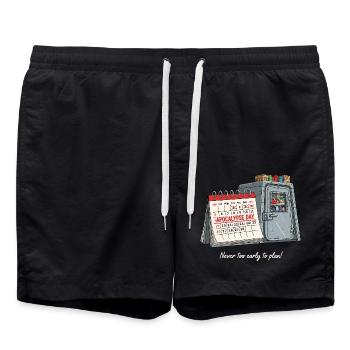 Jour de l’Apocalypse - Plan B pour les urgences - Short de bain - noir - Devant - AI Model Male 185 light (185cm)