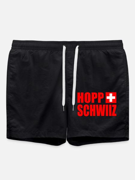 hopp schwiiz - Swim Trunks - black