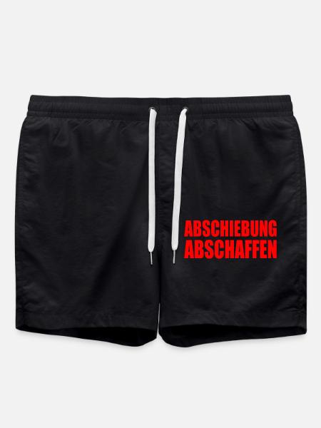 Abschiebung abschaffen - Badeshorts - Schwarz