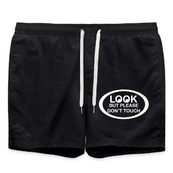 Look dont touch - Badeshorts - Schwarz - Vorne - AI Model Male 185 light (185cm)