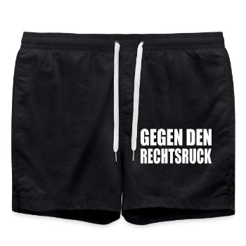 Against the shift to the right - Swim Trunks - black - Front - AI Model Male 185 light (185cm)