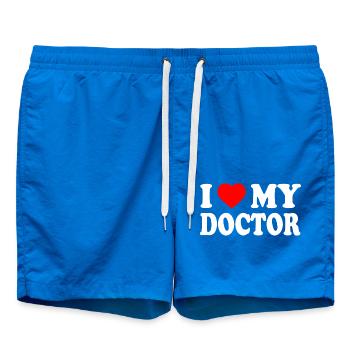 I love my doctor - Short de bain - cobalt blue - Devant