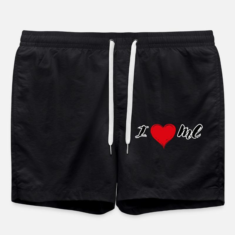 I Love Me - Badeshorts - Schwarz