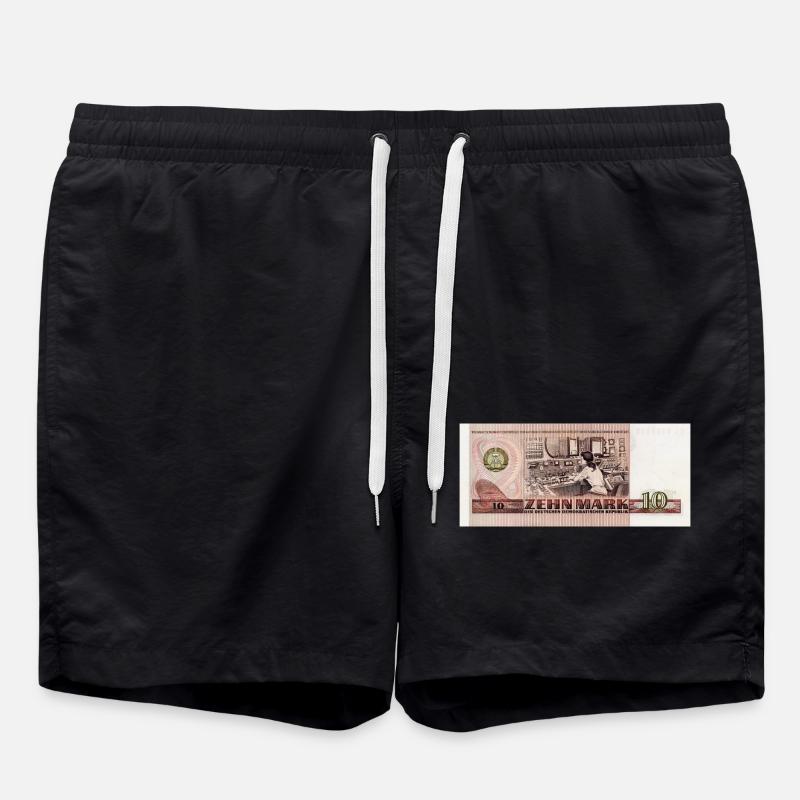 10 Markschein der DDR - Badeshorts - Schwarz