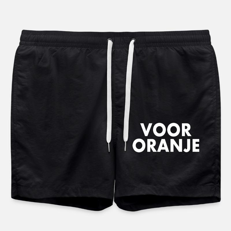 Voor oranje - Short de bain - noir