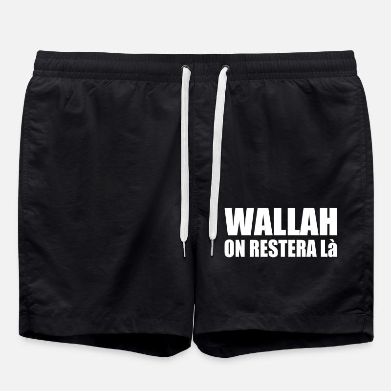 wallah en restera là - Short de bain - noir