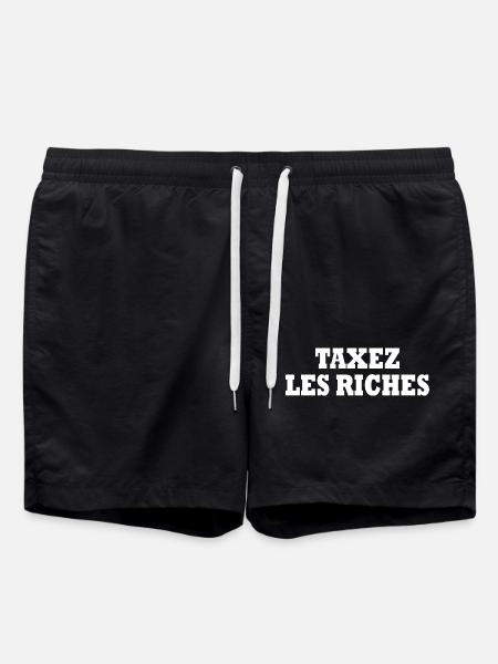 Tax the rich - Swim Trunks - black