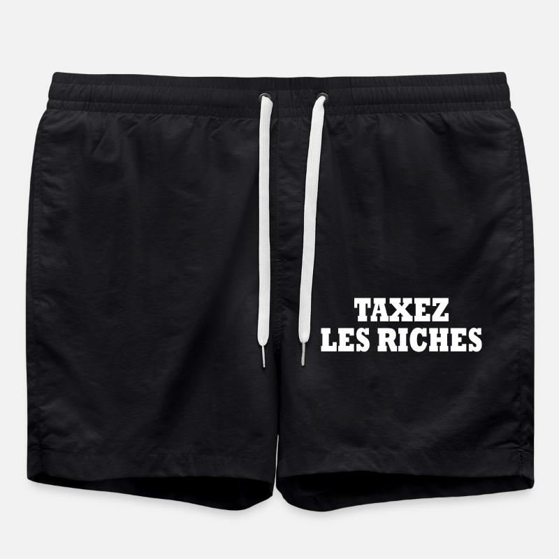 Tax the rich - Swim Trunks - black
