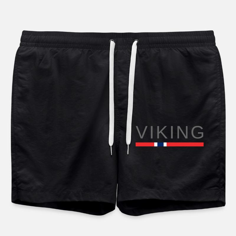 Wikinger Norwegen - Badeshorts - Schwarz