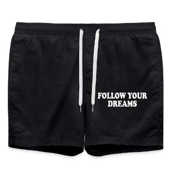 follow your dreams - Short de bain - noir - Devant - AI Model Male 185 light (185cm)