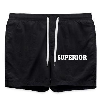 superior - Badeshorts - Schwarz - Vorne - AI Model Male 185 light (185cm)