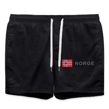 Norwegen - Badeshorts - Schwarz - Vorne - AI Model Male 185 light (185cm)
