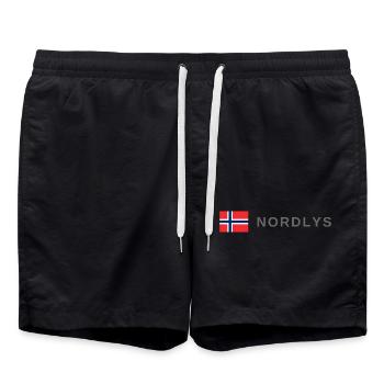 Nordlichter Norwegen - Badeshorts - Schwarz - Vorne - AI Model Male 185 light (185cm)