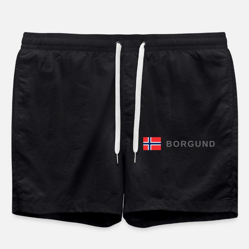Borgund Norwegen - Badeshorts - Schwarz