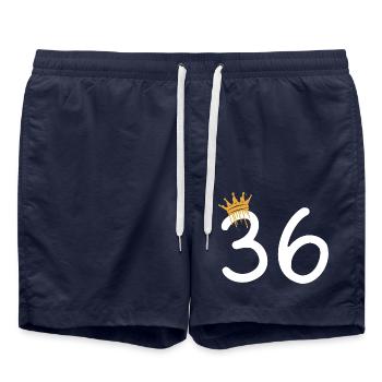 36 - Short de bain - bleu marine - Devant - AI Model Male 185 light (185cm)