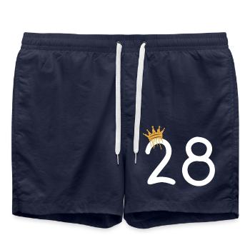28 - Badeshorts - French Navy - Vorne - AI Model Male 185 light (185cm)