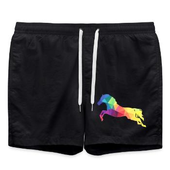 Saut de cheval - Short de bain - noir - Devant - AI Model Male 185 light (185cm)