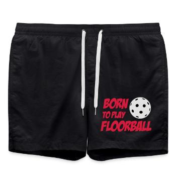 Born To Play Floorball - Short de bain - noir - Devant - AI Model Male 185 light (185cm)