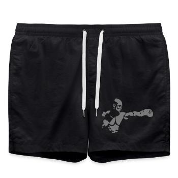 boxing - Swim Trunks - black - Front - AI Model Male 185 light (185cm)