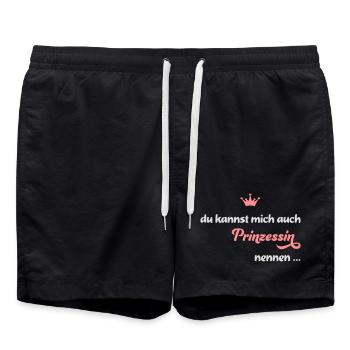lustig - Badeshorts - Schwarz - Vorne - AI Model Male 185 light (185cm)