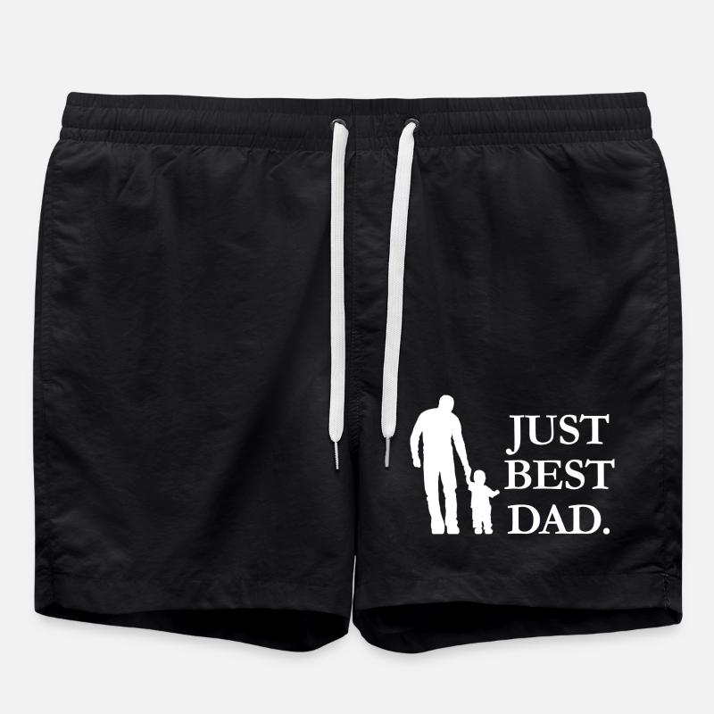 Just Best Dad - Swim Trunks - black