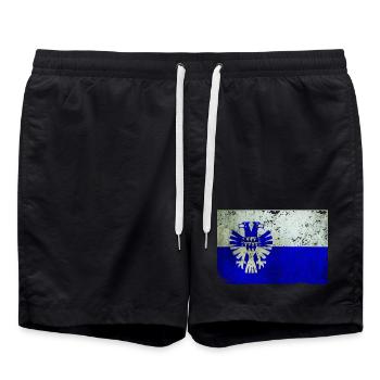 t-shirt flag of Arnhem grunge effect Nederland - Swim Trunks - black - Front - AI Model Male 185 light (185cm)