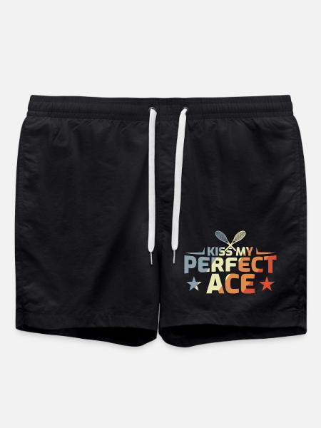 Lustiger Tennis Witz - Badeshorts - Schwarz