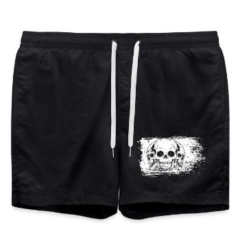 Crânes à cadre blanchi - Short de bain - noir - Devant - AI Model Male 185 light (185cm)