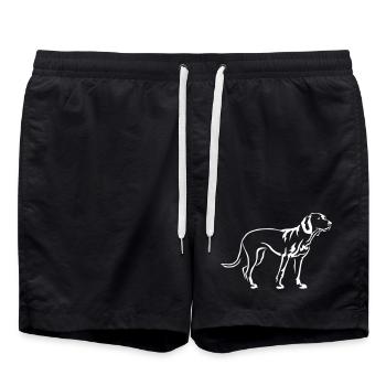Bavarian Mountain Sweat Dog "Black Edition" - Swim Trunks - black - Front - AI Model Male 185 light (185cm)