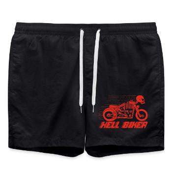 Red skeleton motorcycle - Swim Trunks - black - Front - AI Model Male 185 light (185cm)