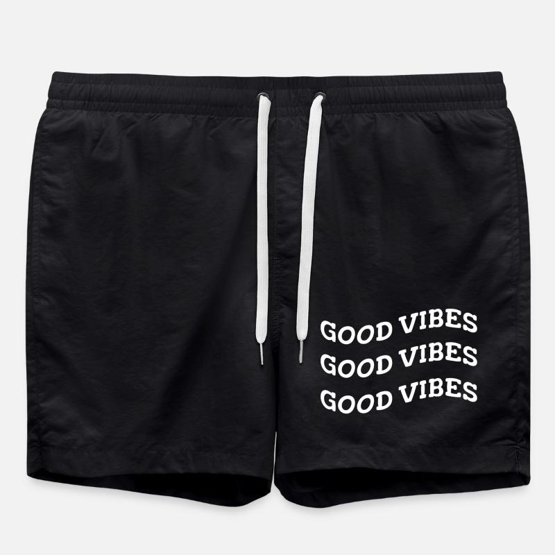 good vibes - Swim Trunks - black