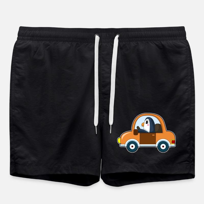 Pinguin Auto - Badeshorts - Schwarz