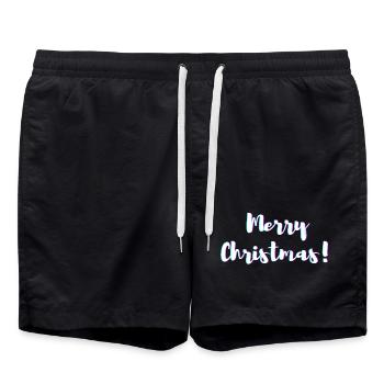 Merry Christmas! - (Merry Christmas)! - Swim Trunks - black - Front - AI Model Male 185 light (185cm)