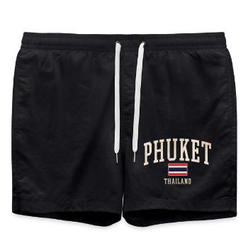 Phuket Thailand Vintage Logo - Swim Trunks - black - Front - AI Model Male 185 light (185cm)
