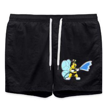 Bee Firefighter Fire Hose Fire Brigade - Swim Trunks - black - Front - AI Model Male 185 light (185cm)