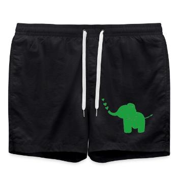 Vert éléphant - Short de bain - noir - Devant - AI Model Male 185 light (185cm)
