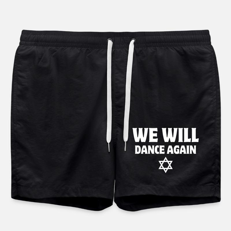 Israel, we will dance again - Swim Trunks - black