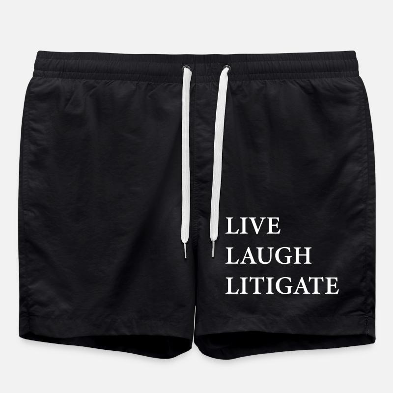 Live Laugh Litigate - Swim Trunks - black