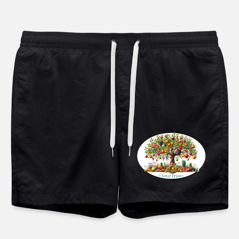 Obstbaum der Liebe - Badeshorts - Schwarz