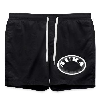 Aura Jugendwort des Jahres 2024 - Badeshorts - Schwarz - Vorne - AI Model Male 185 light (185cm)